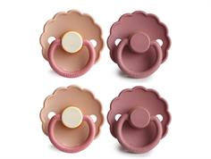 FRIGG peony/cedar pacifier Daisy latex (4-pack)